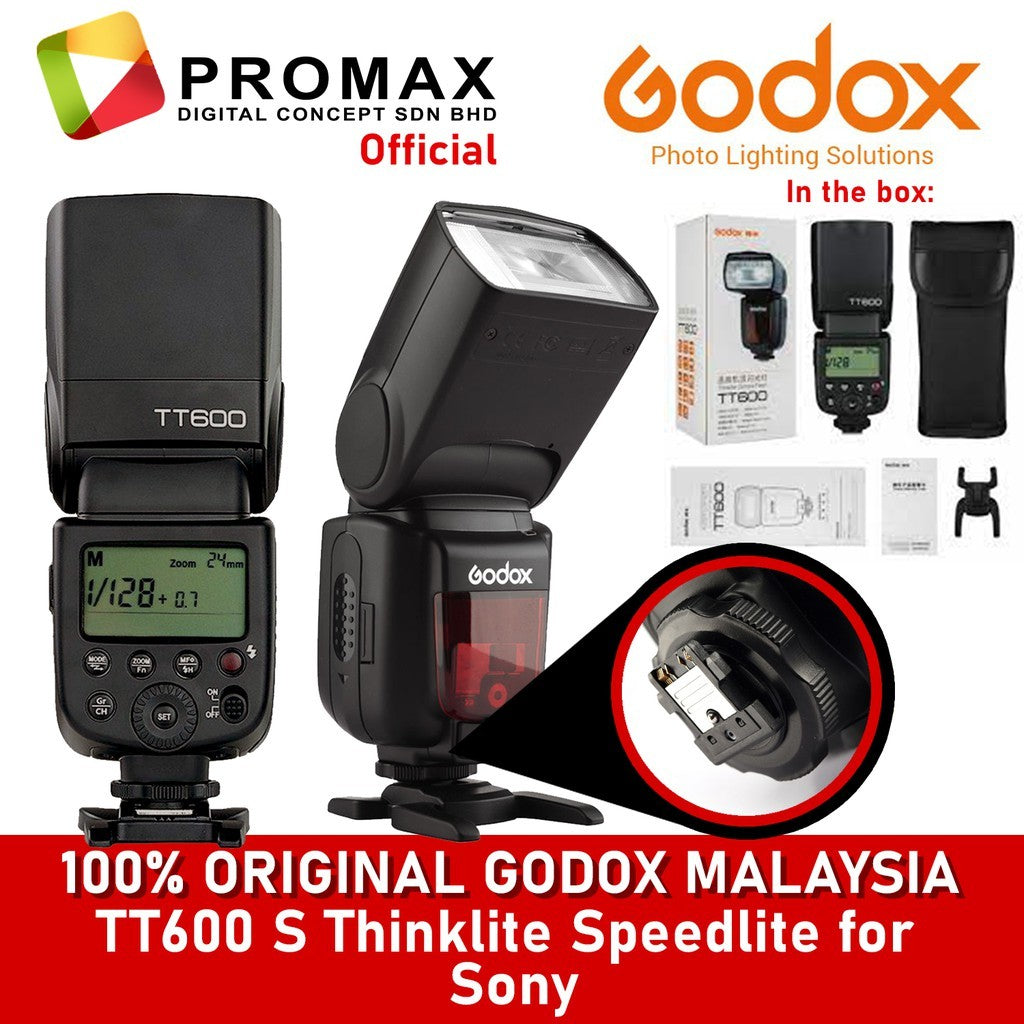 Cheapest! Godox TT600 TT600S Thinklite Flash Speedlite Canon Sony Nikon Fujifilm Godox Malaysia
