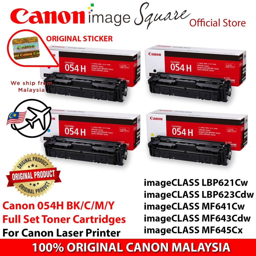 Canon 054 054H Toner Cartridge BK C M Y for LBP621Cw LBP623Cw MF645Cx MF643Cdw MF641Dw
