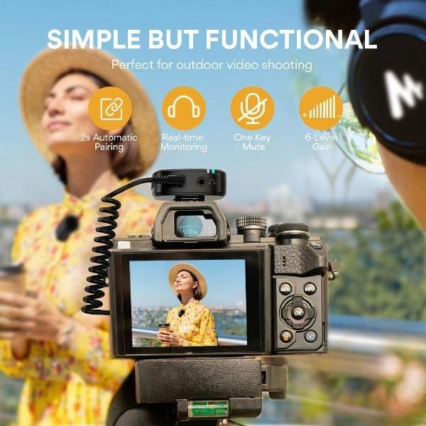RM30 CASHBACK! MAONO AU-WM820 Wireless Microphone 2.4G for Phone Pc Camera Maonocaster