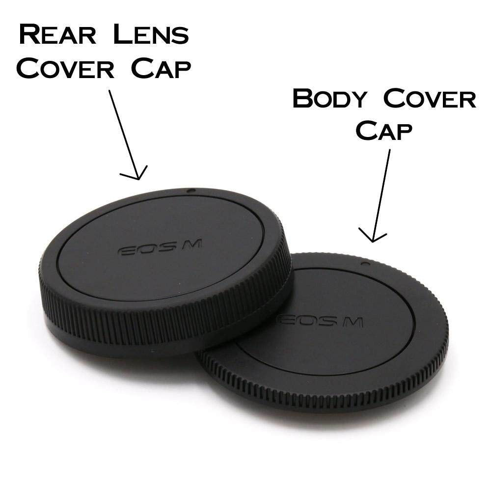 Camera Body Cover Rear Lens Cap for Canon EOS M Mount Mirrorless Camera Lens, Replacement of Canon M50 M200 M100 M3 M5