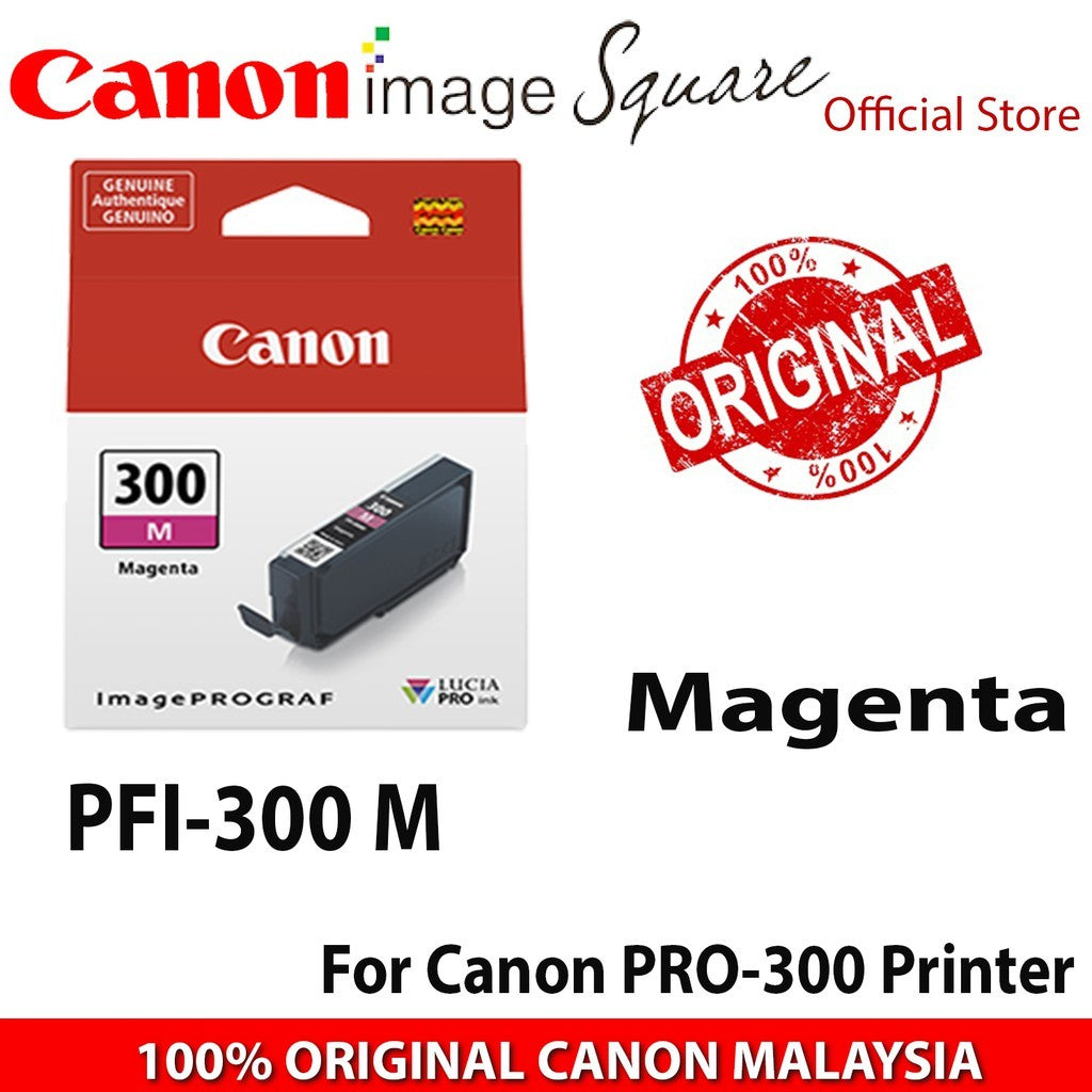 Canon PFI-300 Ink Cartridges ( MBK/PBK/C/Y/M/PM/PC/GY/CO/RD )For Canon PIXMA PRO 300 PRO300