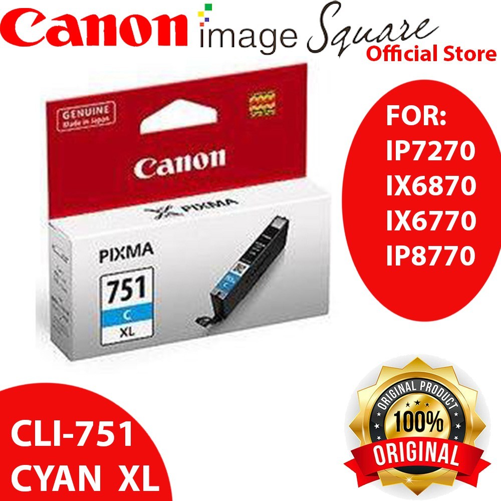 Canon CLI-751XL INK (Cyan/Magenta/Yellow/Black) PGI-750 XL PGBK 750 751 751XL 750XL COMBO