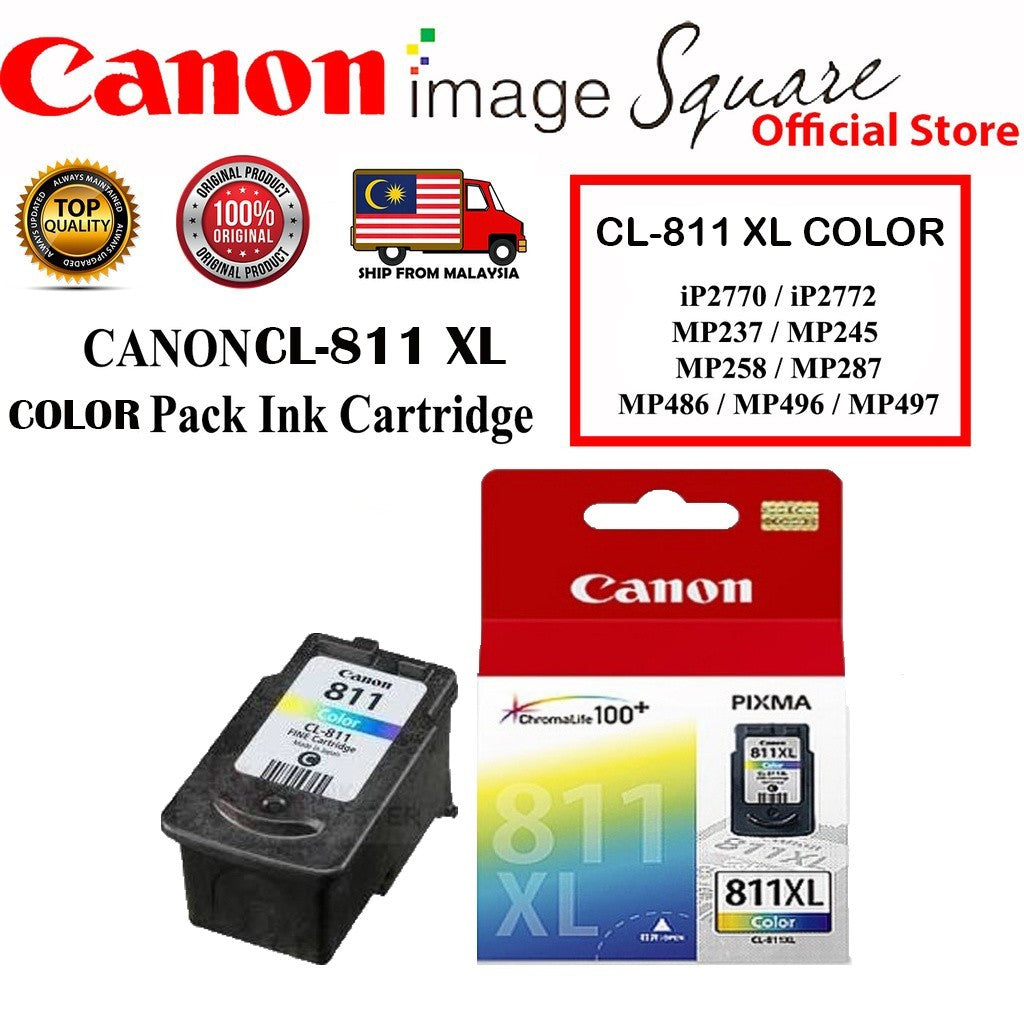 CANON PG-810 Black CL-811 Color PG-810XL Value / Twin Pack Ink Cartridge iP2770 iP2772 MP237 MP245  MP258 MP287