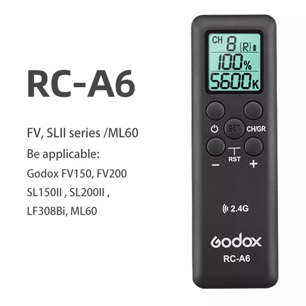 Godox RC-A6 RC-A5 RC-A5 II Remote Control for SL60W SL150W SL200W SL100D SL150II SL200II ML60 VL150 VL200 VL300
