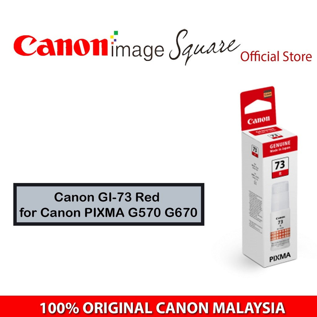 CANON GI-73 INK TANK BOTTLE BLACK CYAN MAGENTA YELLOW GREY RED FOR Printer G570 G670 GI73