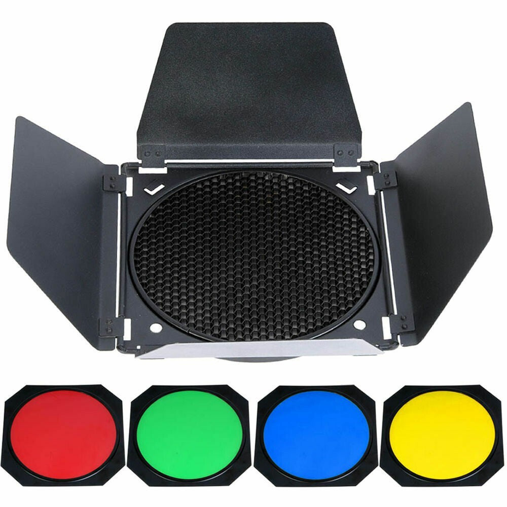 Godox SL100D SL-100D SL100 SL-100 Daylight LED Video Light 5600K SINGLE Bandoor Set Snoot Set