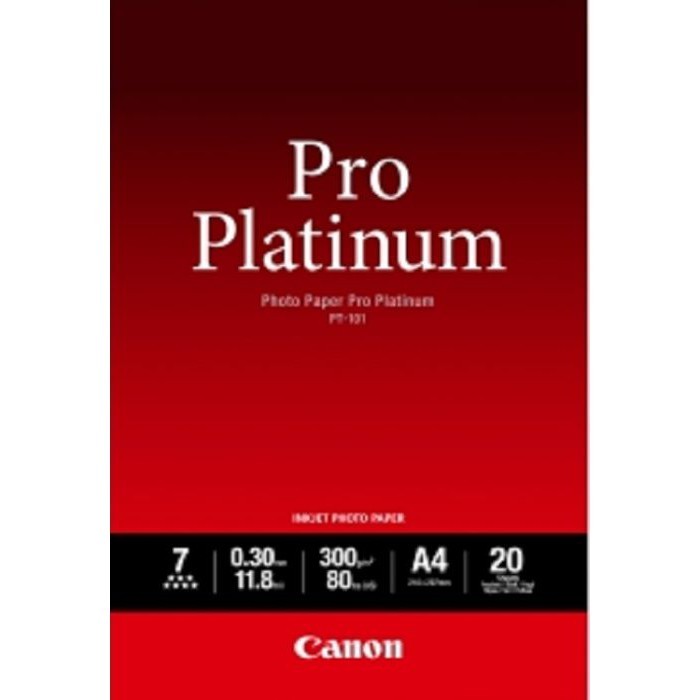 (Ready Stock) Canon PT-101 A4 20 Sheets Pro Platinum Photo GLOSSY Paper