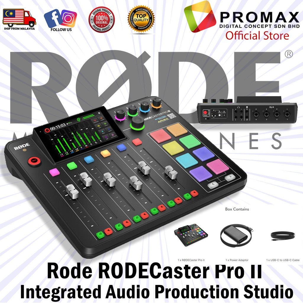 Rode RODECaster Pro II Integrated Audio Production Studio Rode Caster Pro II
