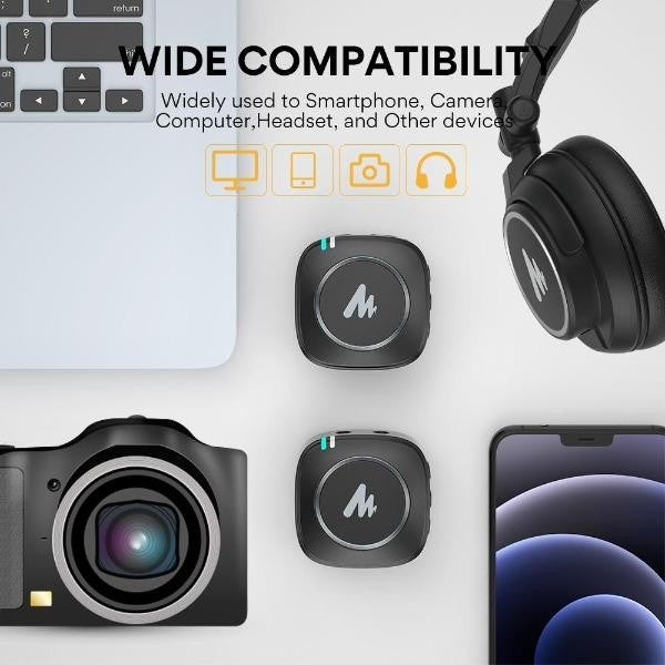 RM30 CASHBACK! MAONO AU-WM820 Wireless Microphone 2.4G for Phone Pc Camera Maonocaster