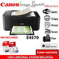 NEW !! Canon Pixma E4570 Wireless All-In-One with Fax and auto 2 sided printing printer