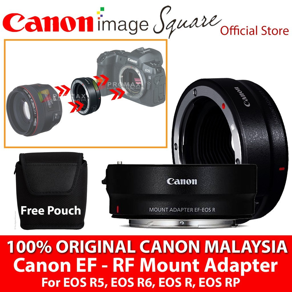 Canon Original Mount Adapter EF-EOS R Mount For EOS R5, EOS R6, EOS R, EOS RP (EF - RF) EF Lens to RF