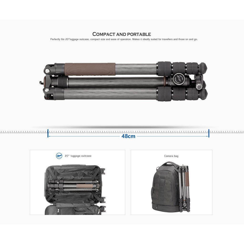 Leofoto (LX324CT - XB38) Urban Series LX-324CT+XB-38 Professional Carbon Fiber Tripod