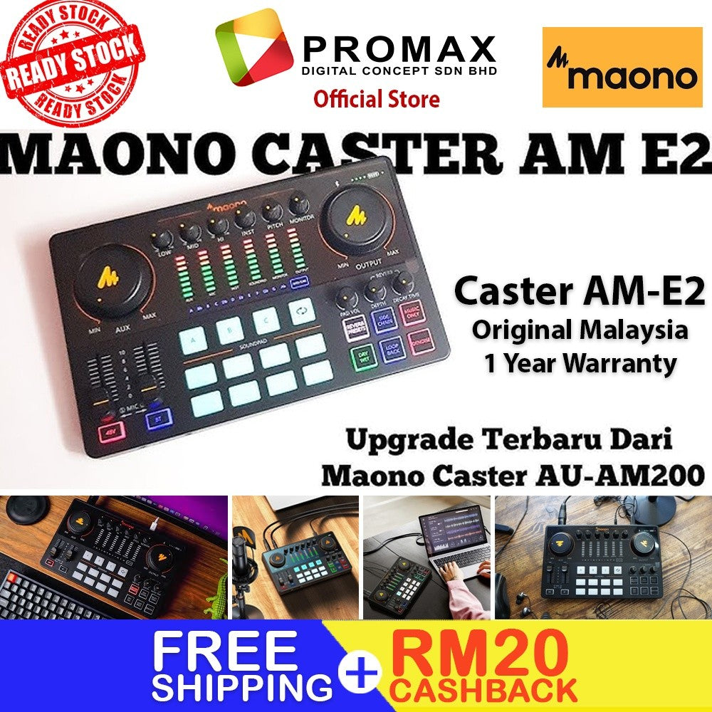 Maono AME2 AM-E2 Integrated Audio Production Studio Sound Card Studio Maonocaster AME2A