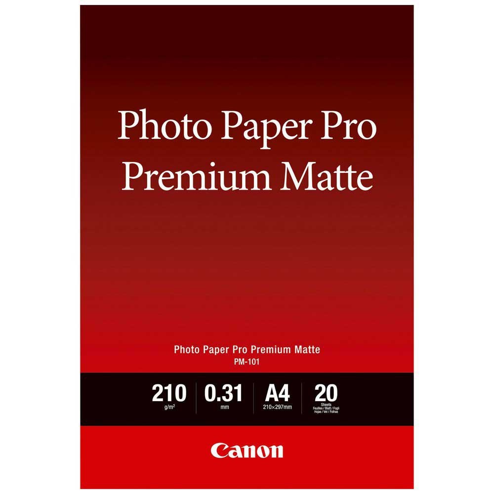 Ready Stock! Canon 210gm Photo Paper Pro Premium Matte Paper PM-101 A4 (20 sheets)