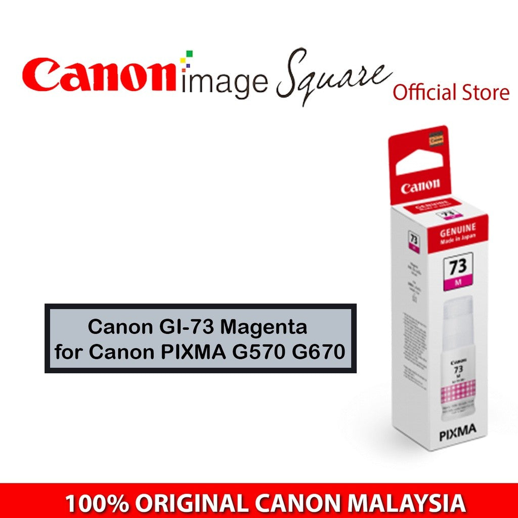 CANON GI-73 INK TANK BOTTLE BLACK CYAN MAGENTA YELLOW GREY RED FOR Printer G570 G670 GI73