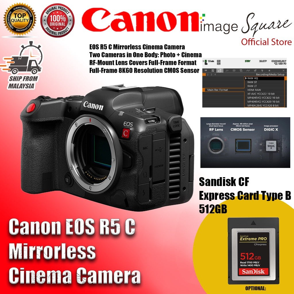 READY STOCK! Canon EOS R5C Mirrorless Cinema Camera R5 C