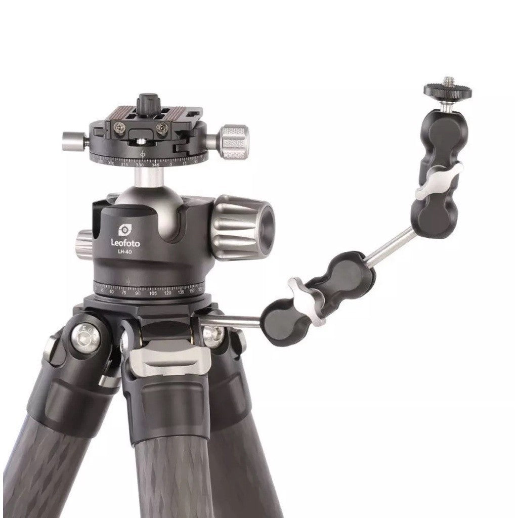 Leofoto AM-2L Magic Arm Multi-Purpose Tripod Accessory Mount 1/4" for Small Lighting / Monitor / Action Camera / Phones
