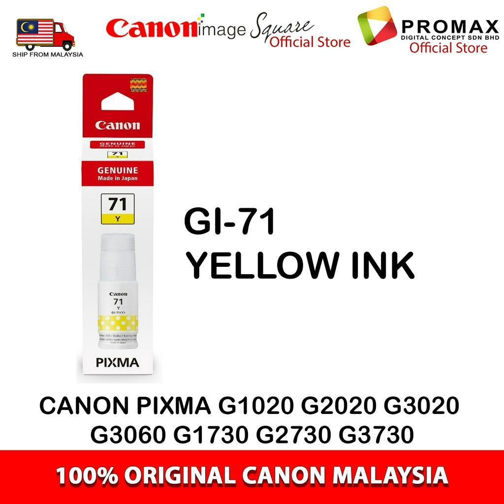 CANON GI-71 GI-71S INK BLACK/CYAN/MAGENTA/YELLOW G3020/G3060/G1020/G2020/G1730/G2730/G3730