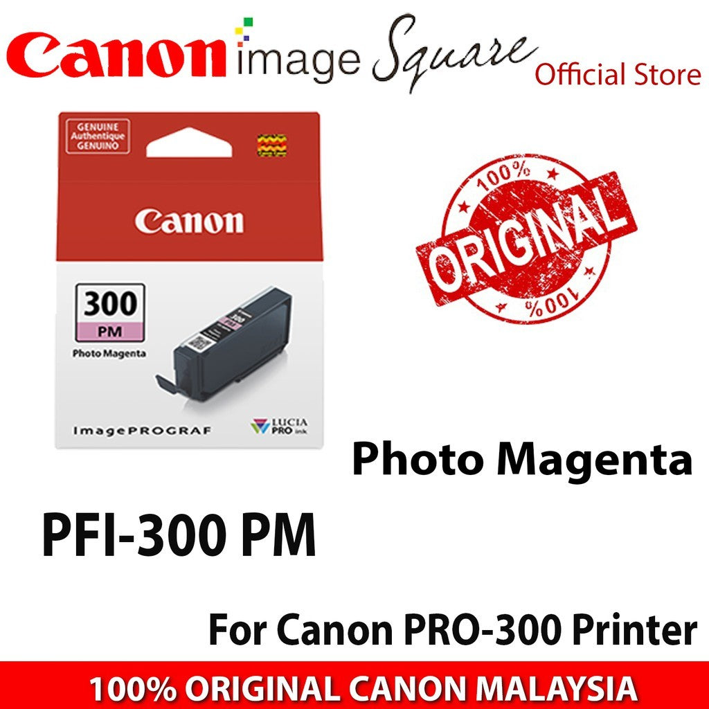 Canon PFI-300 Ink Cartridges ( MBK/PBK/C/Y/M/PM/PC/GY/CO/RD )For Canon PIXMA PRO 300 PRO300