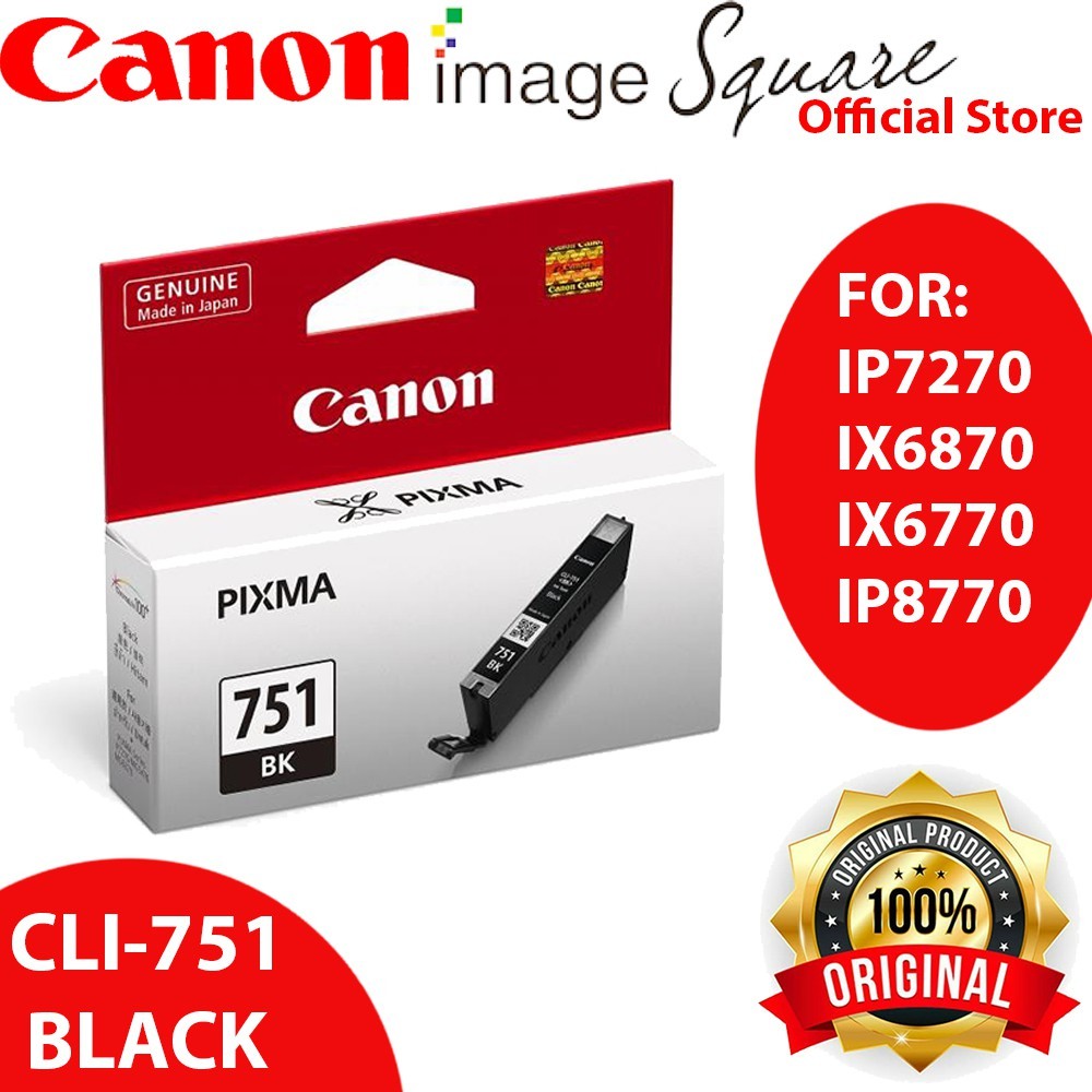 Canon CLI-751 INK (Cyan/Magenta/Yellow/Black) PGI-750 PGBK INK  750 751 (Canon Malaysia)