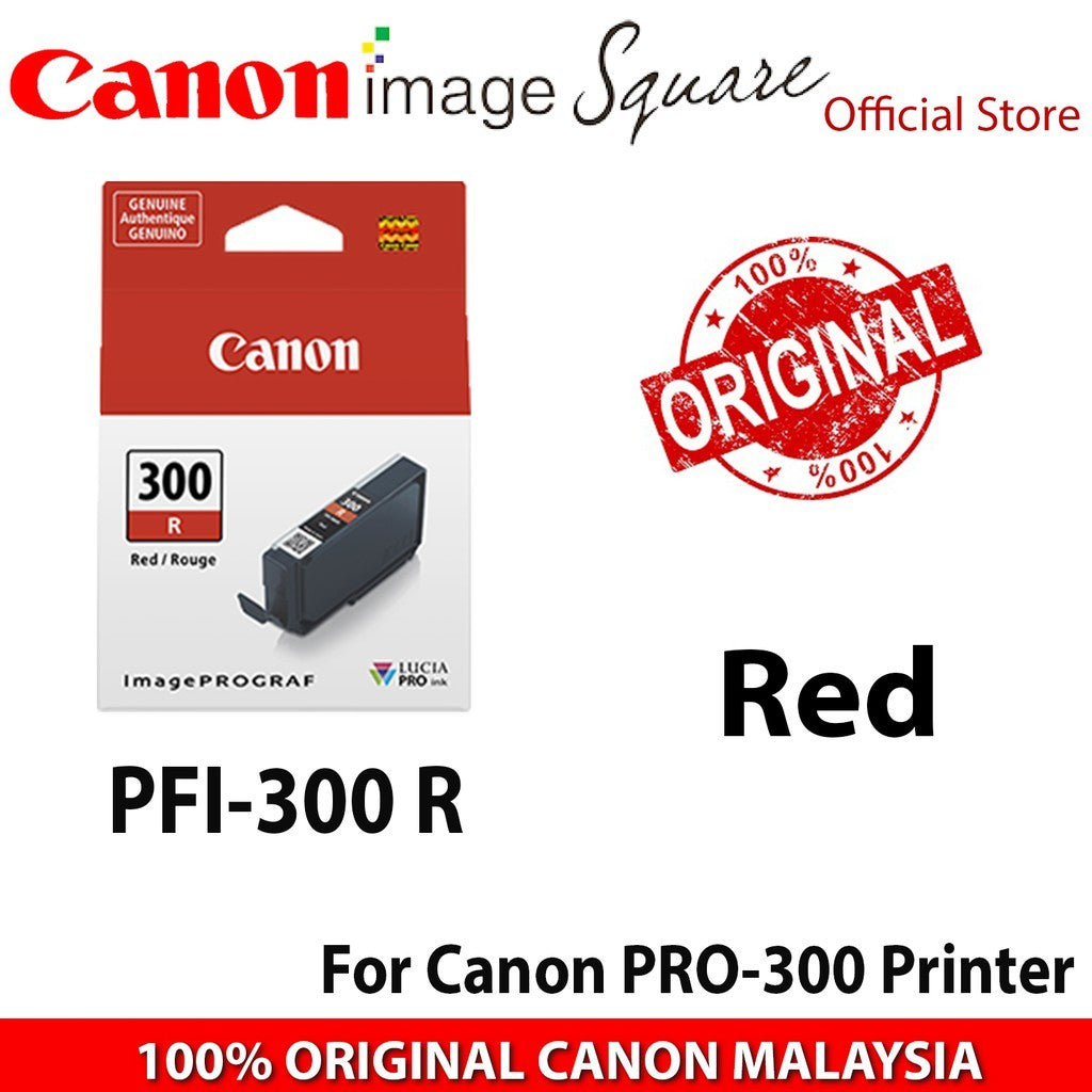Canon PFI-300 Ink Cartridges ( MBK/PBK/C/Y/M/PM/PC/GY/CO/RD )For Canon PIXMA PRO 300 PRO300