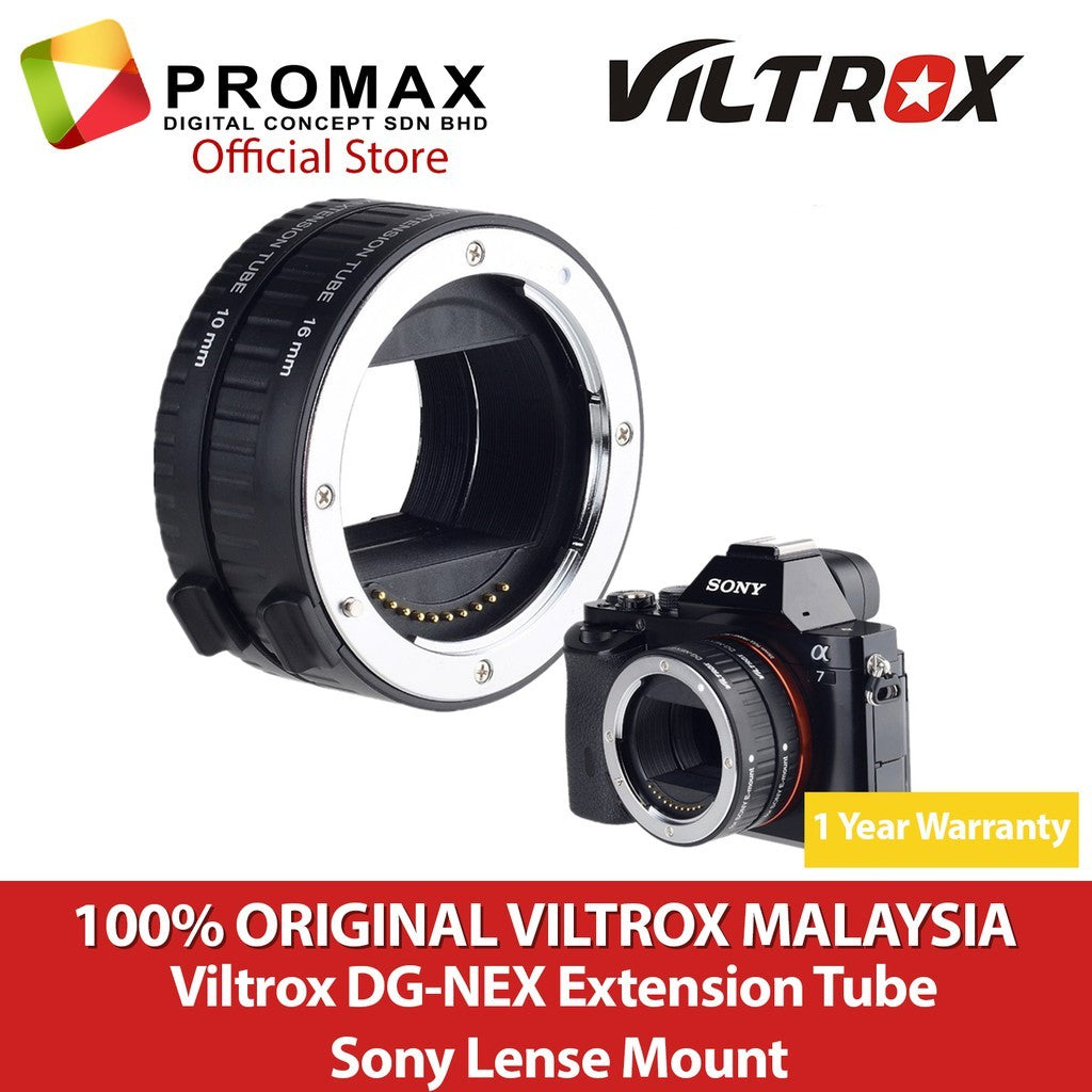 Viltrox DG-NEX Automatic Extension Tube Set Sony NEX mirrorless camera 1 Yr Warranty Viltrox Malaysia
