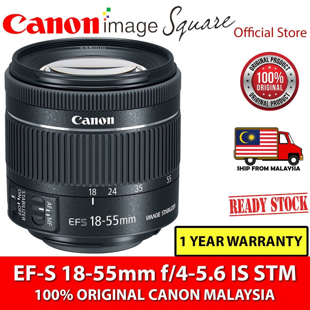 Canon EF-S 18-55mm f/4-5.6 IS STM Ship from Malaysia