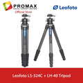 Leofoto LS324C + LH40 Ranger Series LS-324C+LH-40 Professional Carbon Fiber Tripod