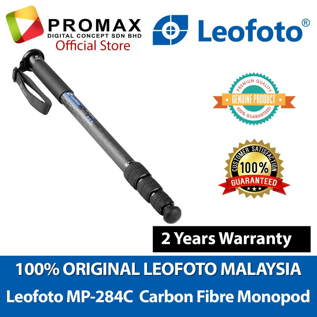 Leofoto Mp-284C Carbon Fiber Monopod for ( DSLR / Mirrorless / Camcorder ) Leofoto 2 Years Warranty
