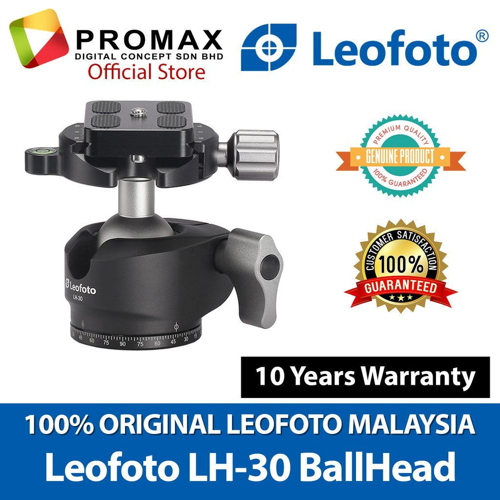 Leofoto LH-30+BPL-50 Ball Head for Tripod ( DLSR/Mirrorless/Camcorder ) Leofoto 10 Years Warranty Malaysia