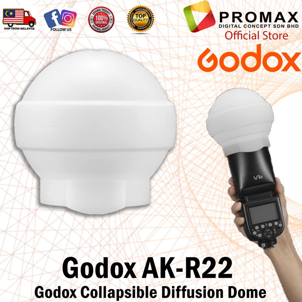 Ready stock!! GODOX AK-R22 Collapsible Diffusion Dome For AD100 AD200 pro V1