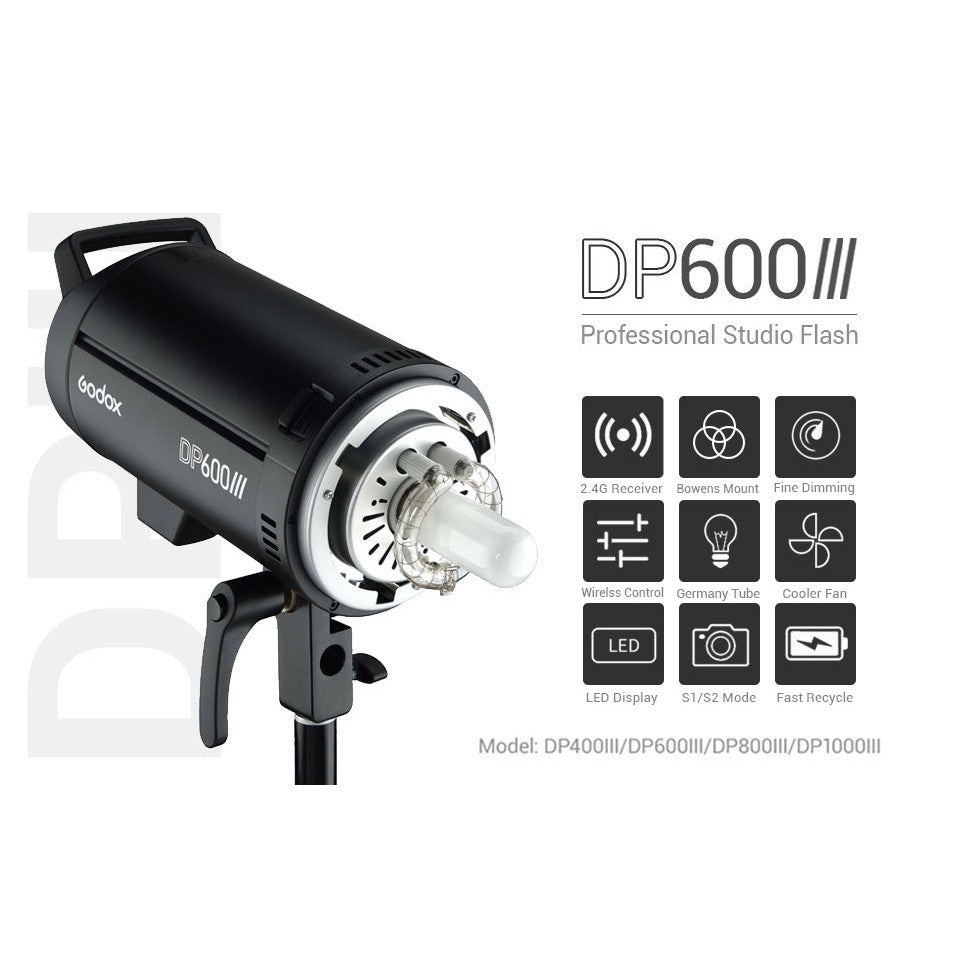 Godox DP600III with Octa softbox with 2.8m stand LED Flash Light for Photo Studio Photography DP600 III