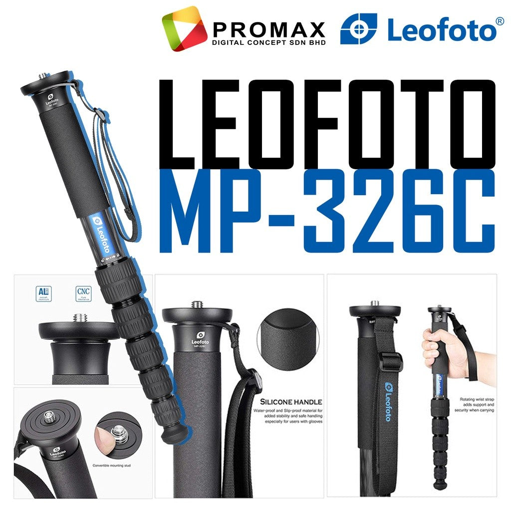 Leofoto MP-284C / MP-285C / MP-326C / MP-364C / MP-365C / MP-366C Carbon Fiber Monopod