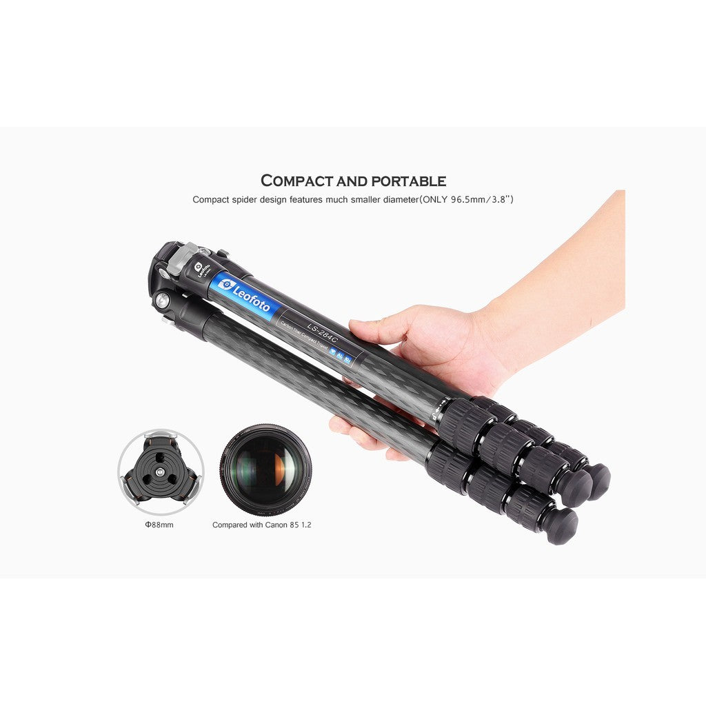 Leofoto LS-284C + LH-30 Ranger Series Carbon Fiber Tripod with LH-30 Ball Head Kit LS284C