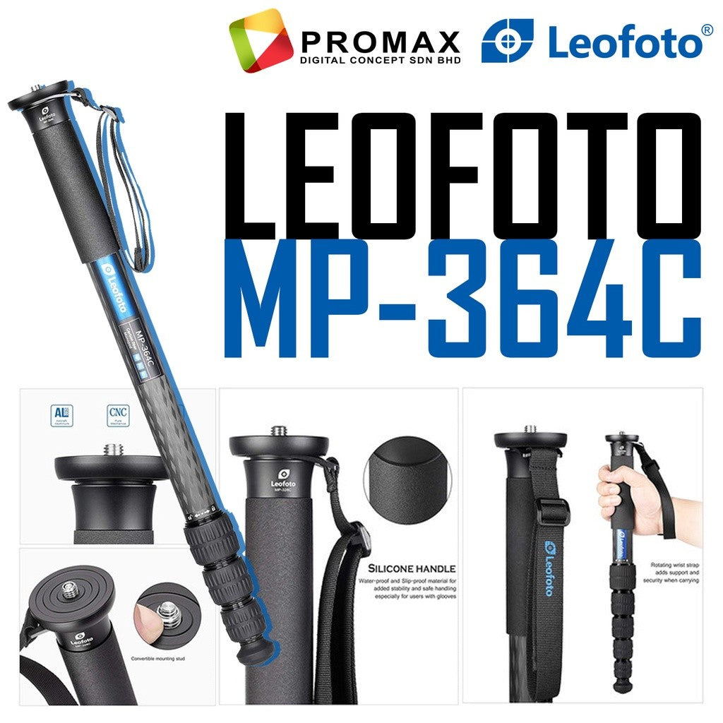 Leofoto MP-284C / MP-285C / MP-326C / MP-364C / MP-365C / MP-366C Carbon Fiber Monopod