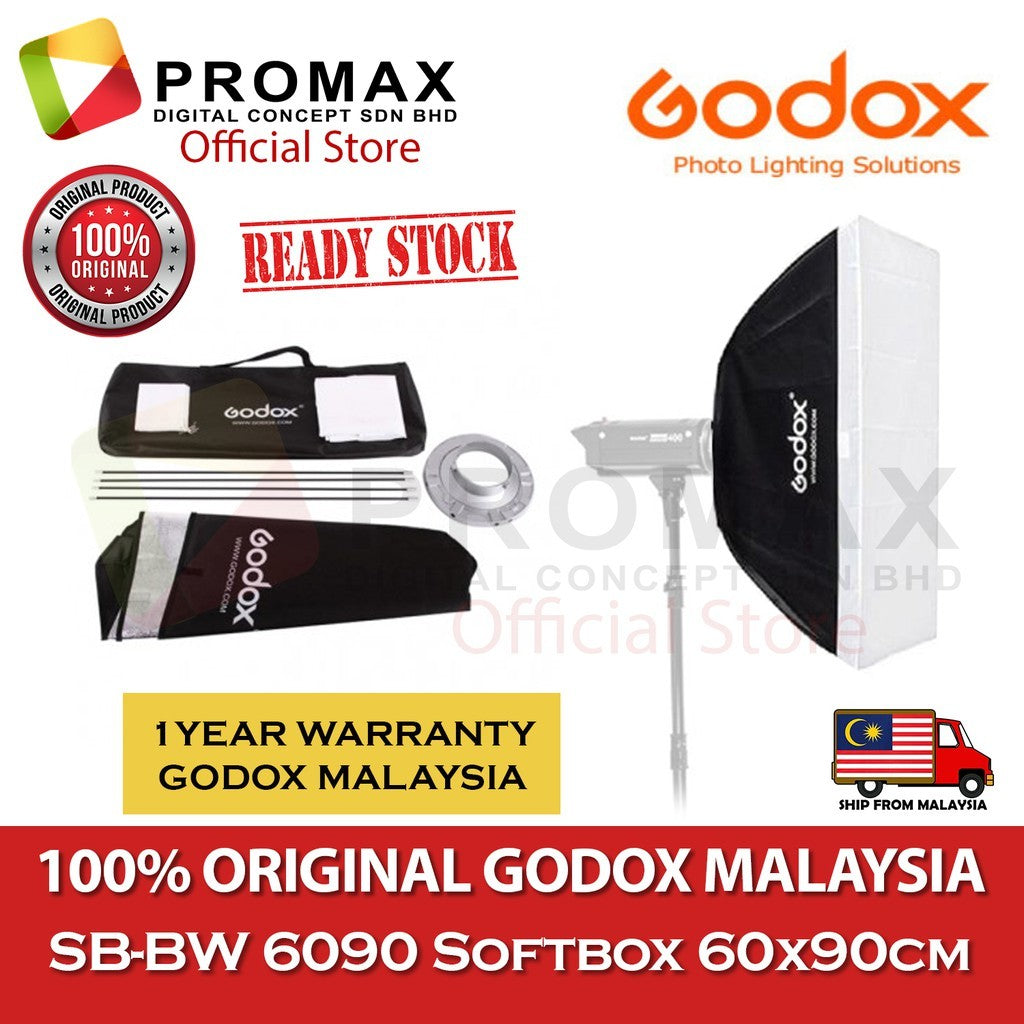 Ready Stock!! Godox SB-BW 60x90cm Speedlite Studio Strobe Flash Photo Reflective Softbox