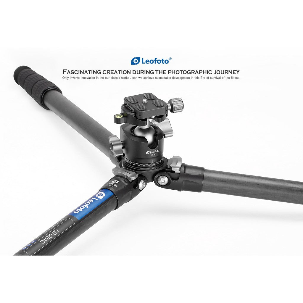 Leofoto LS-284C + LH-30 Ranger Series Carbon Fiber Tripod with LH-30 Ball Head Kit LS284C