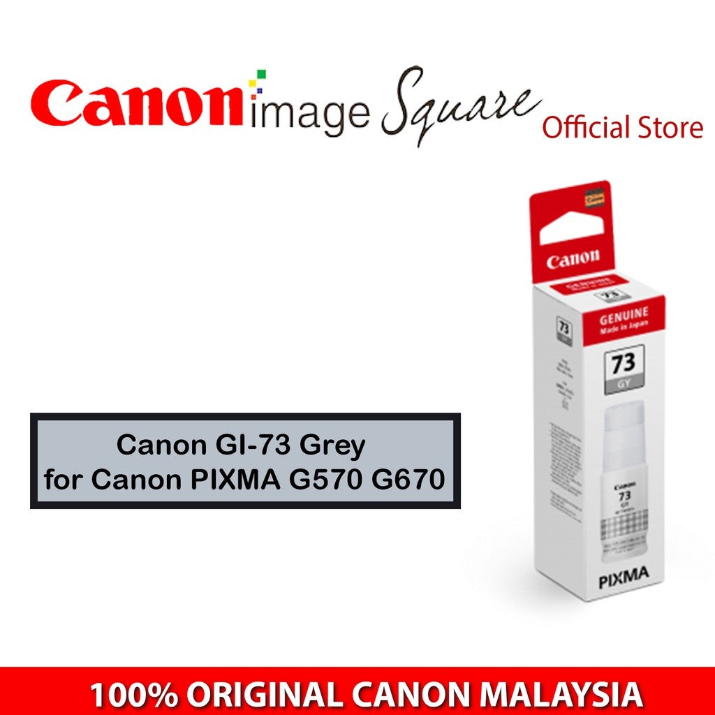 CANON GI-73 INK TANK BOTTLE BLACK CYAN MAGENTA YELLOW GREY RED FOR Printer G570 G670 GI73