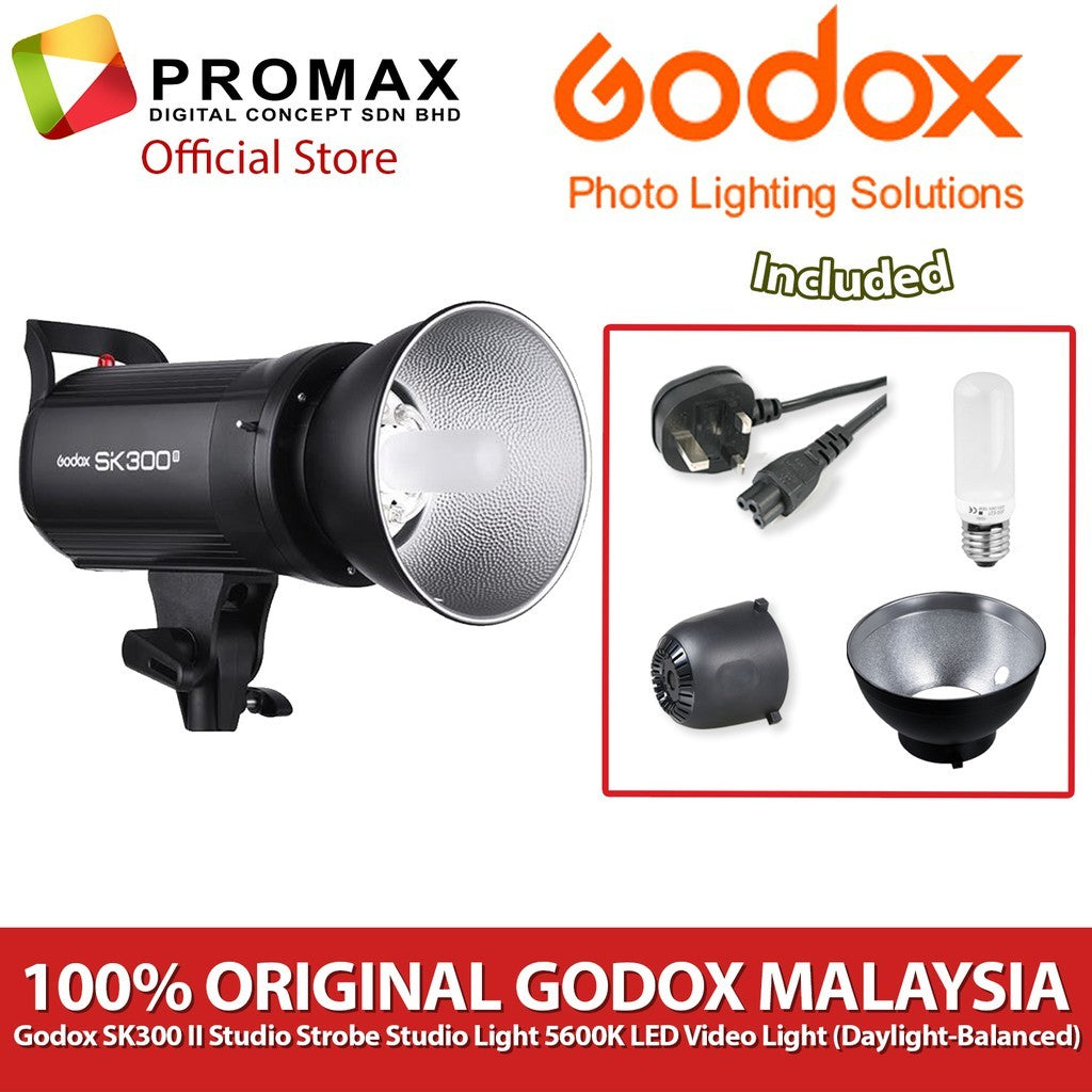 Godox SK300II SK300 II SK-300II Professional 300Ws Studio Flash Strobe Light Built-in 2.4G 5600K