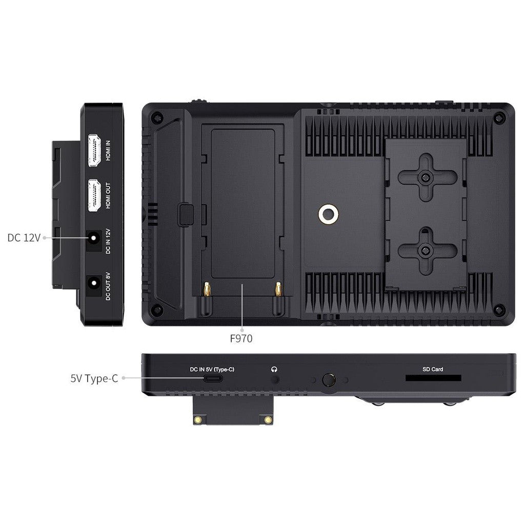 NEW! Feelworld F7 PRO 7 Inch 3D LUT Touch Screen 4K 60Hz DSLR Camera Monitor 1920x1200 IPS Panel F970 External Power Kit