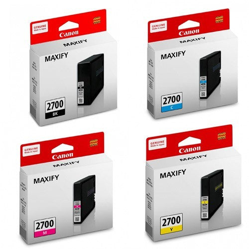 Canon PGI-2700 XL / PGI-2700 (BK/Y/M/C) Full Set For MB5470/MB5170/IB4170 2700XL 2700 INK CATRIDGE