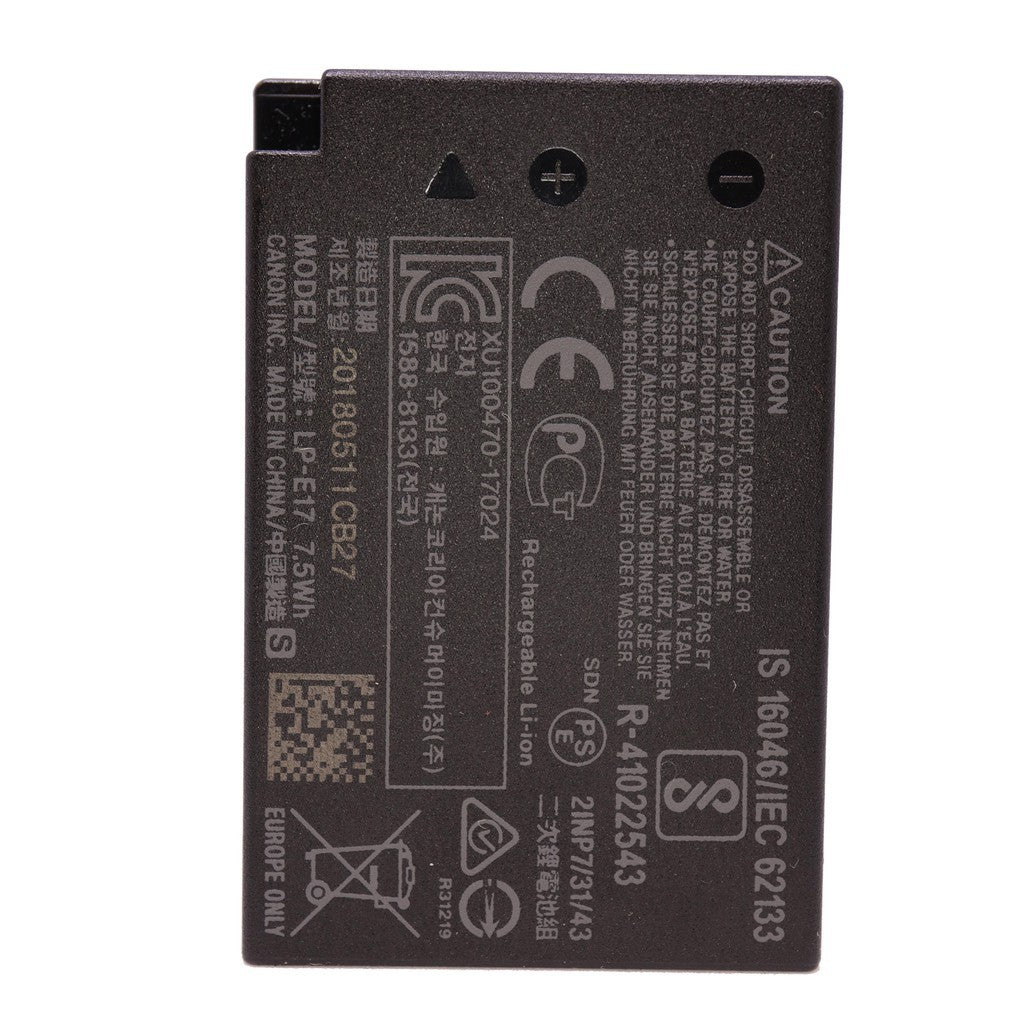 Canon Battery LP-E17 E17 for R100 R50 R8 RP R10 200D MK II 200D 250D 800D 760D 750D 77D M5 II M6 MK II M6