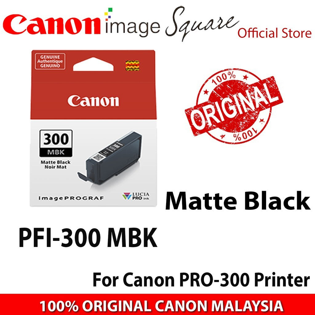 Canon PFI-300 Ink Cartridges ( MBK/PBK/C/Y/M/PM/PC/GY/CO/RD )For Canon PIXMA PRO 300 PRO300