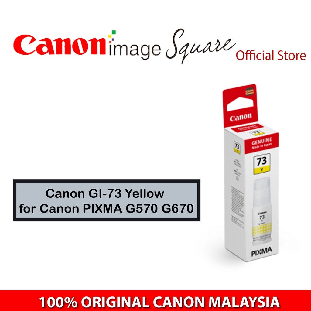 CANON GI-73 INK TANK BOTTLE BLACK CYAN MAGENTA YELLOW GREY RED FOR Printer G570 G670 GI73