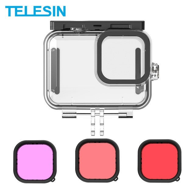 TELESIN 45M Underwater Housing Case Waterproof Cover for Gopro Hero 9 10 11 12 13