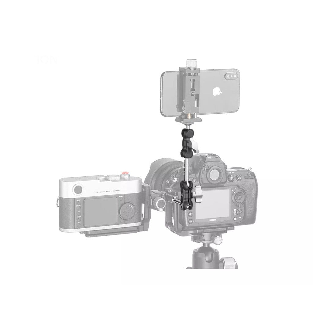 Leofoto AM-2L Magic Arm Multi-Purpose Tripod Accessory Mount 1/4" for Small Lighting / Monitor / Action Camera / Phones