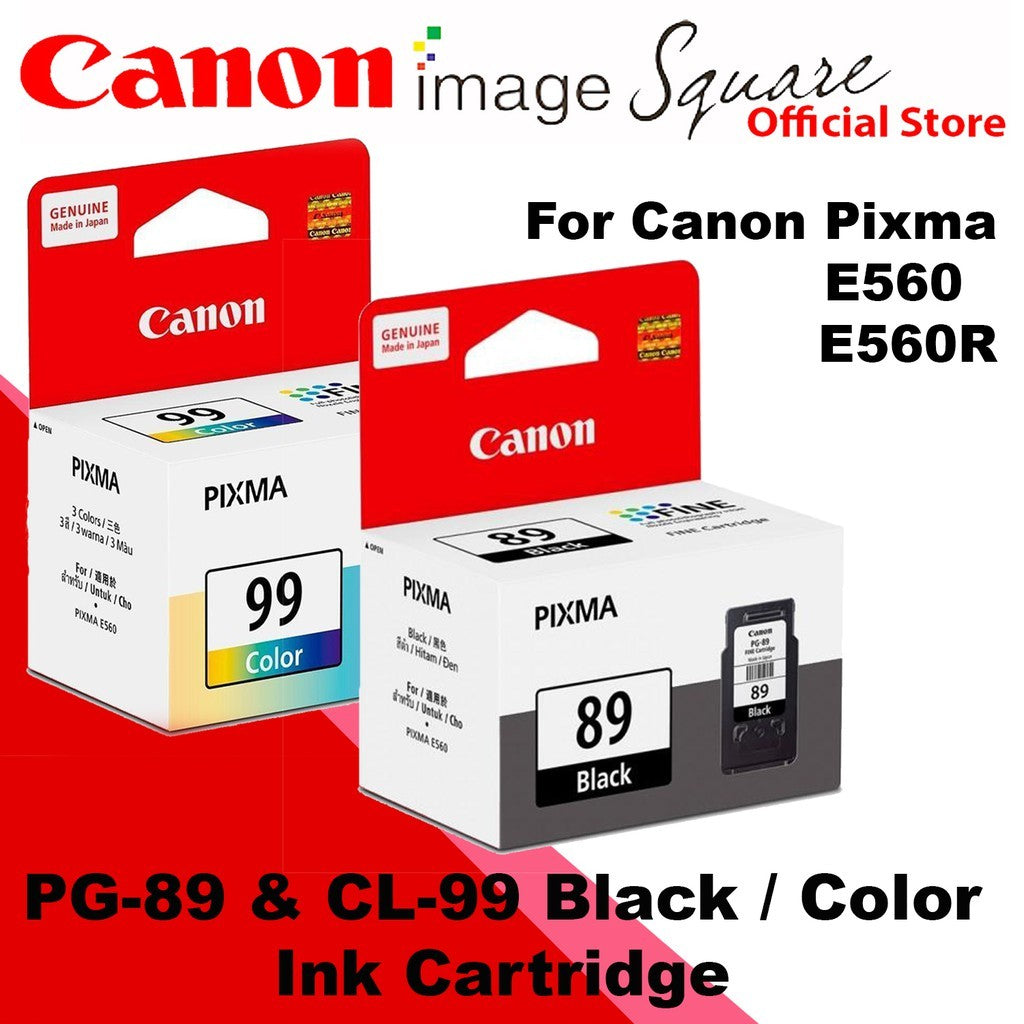 Canon PG-89 Black/CL-99 Colour Ink Cartridge Refill PG89 CL99 Black Colour Ink For E560 E560R Printer