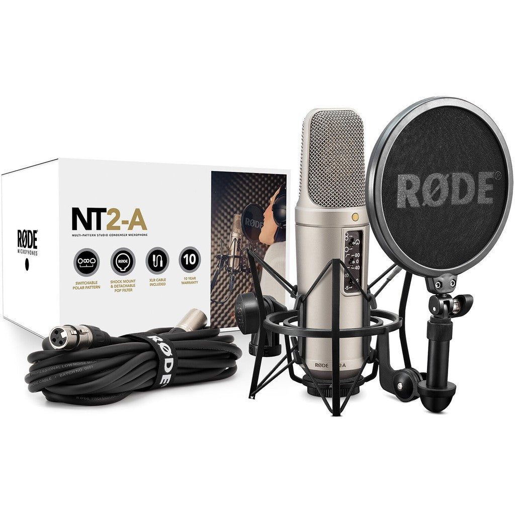 Rode NT2-A Studio Solution Package Multi-Pattern Dual 1" Condenser Microphone Rode Malaysia 1Year Warranty