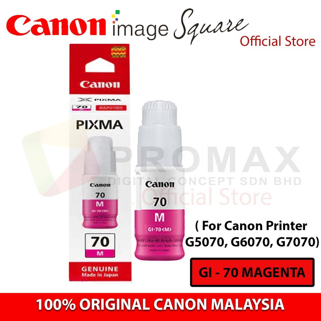 Canon GI-70 Bottle Ink Black Cyan Magenta Yellow GI70 GI 70 for GM2070 G5070 G6070 GM4070