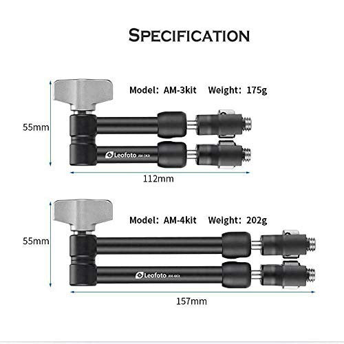 Leofoto AM-4 Kit Magic Versa Arm Multi-Purpose Tripod Accessory Mount LEOFOTO MALAYSIA
